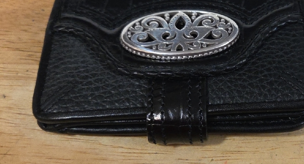 Brighton Black Wallet with Silver Accent